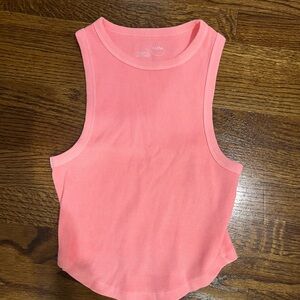 Aerie Coral Ribbed Tank Top